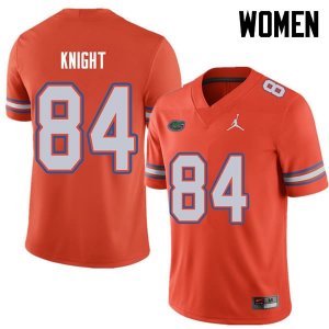 Women's Florida Gators #84 Camrin Knight NCAA Jordan Brand Orange Authentic Stitched College Football Jersey ZIC1162BN